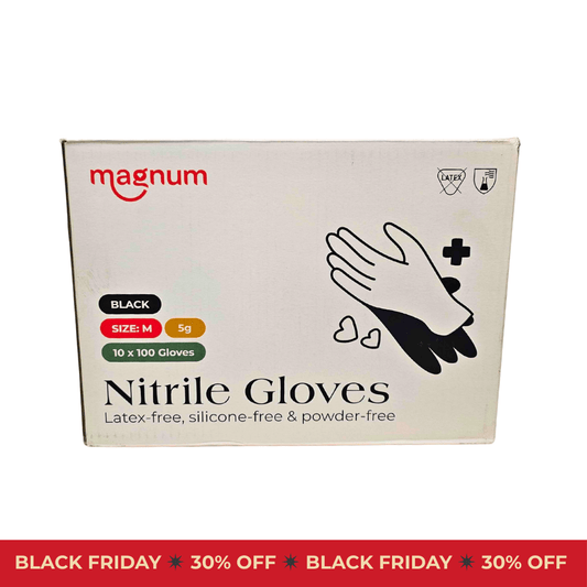 Magnum Black Nitrile Gloves (Case of 10 Boxes)