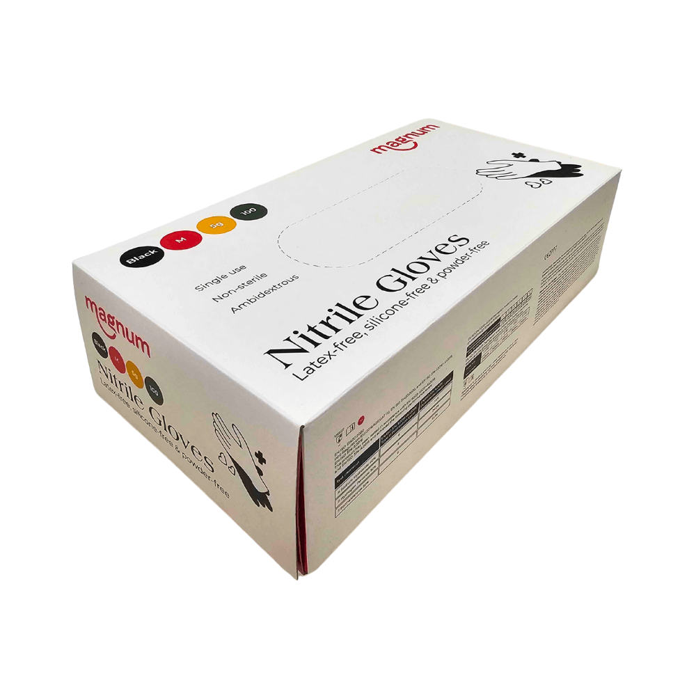 Magnum Black Nitrile Gloves (Box of 100) - magnumtattoosupplies