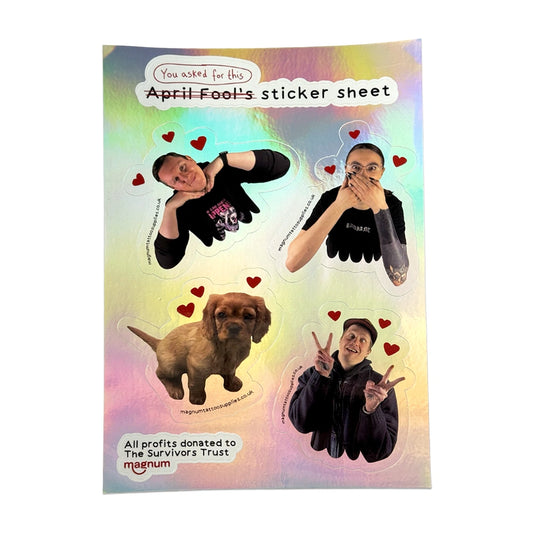 Magnum Sticker Sheet (All Profits to The Survivors Trust)