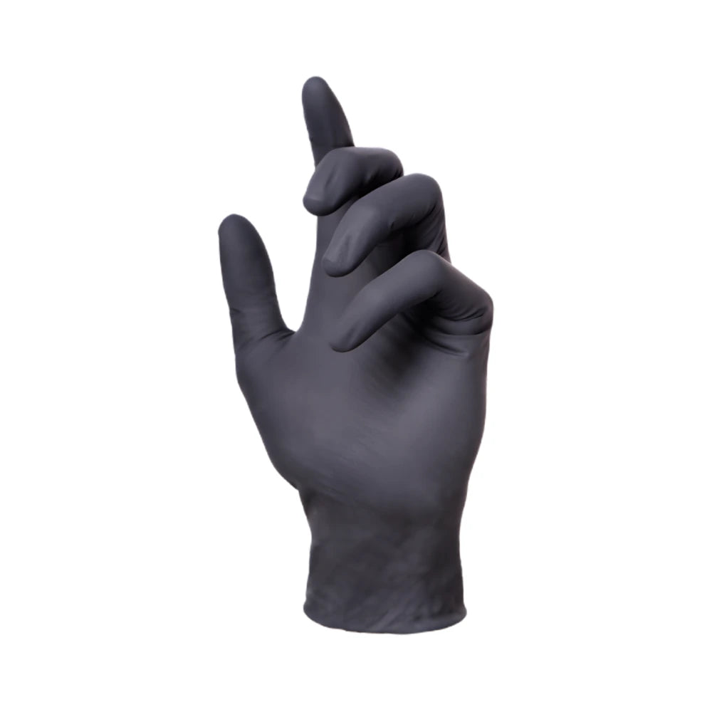 Panthera Black Powder Free Latex Gloves - magnumtattoosupplies