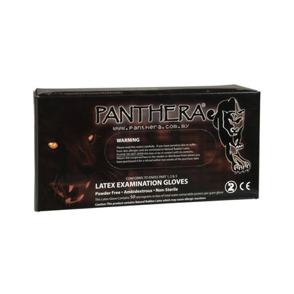 Panthera Black Powder Free Latex Gloves - magnumtattoosupplies