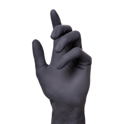 Panthera Black Powder Free Latex Gloves - magnumtattoosupplies