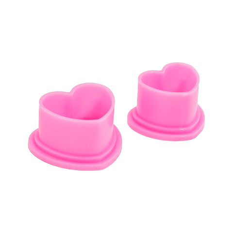 Bag of 500 Saferly Heart Ink Cups - Pink