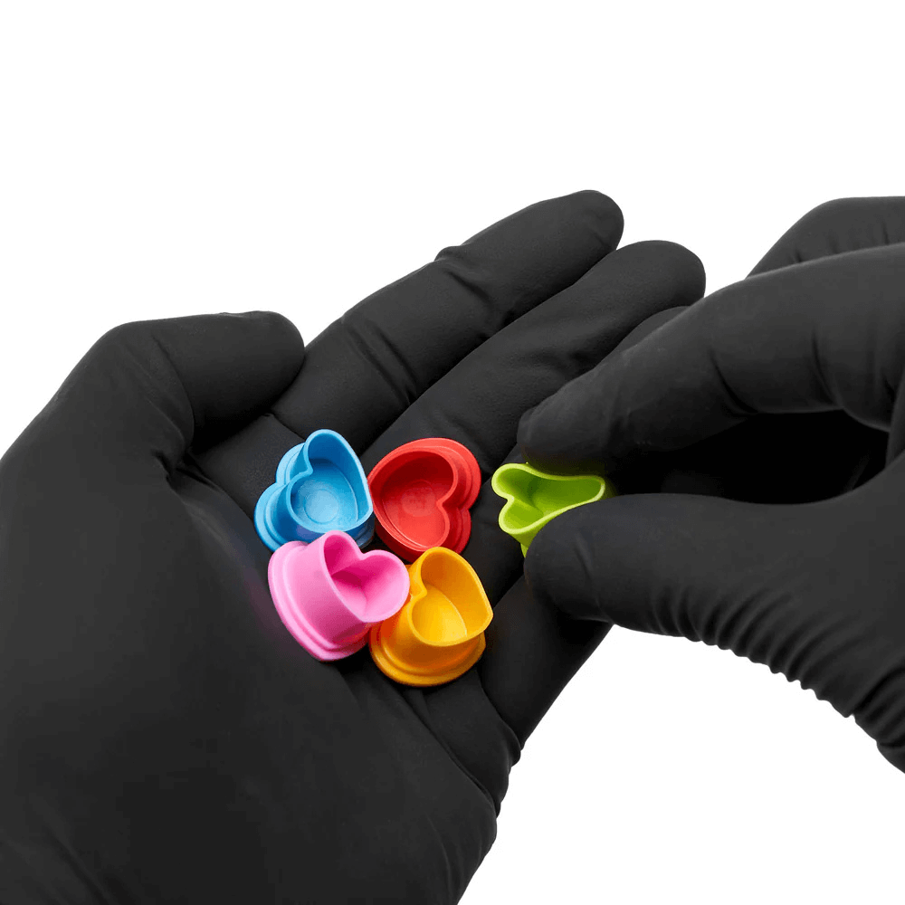Saferly Silicone Heart Ink Caps - Medium #11 (Bag of 500) - magnumtattoosupplies