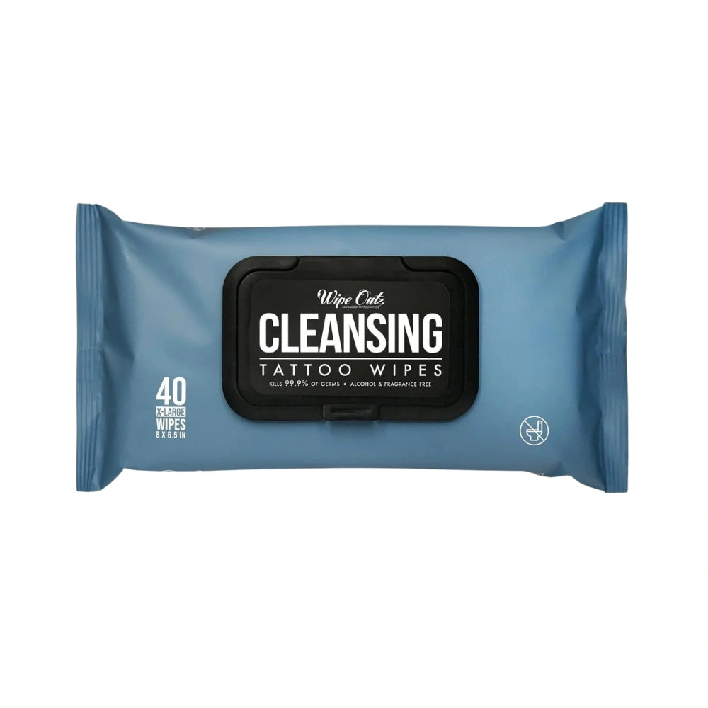Wipe Outz Antibacterial Cleansing Tattoo Wipes (Pack of 40)