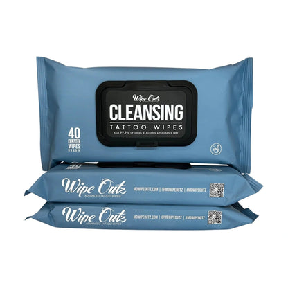 Wipe Outz Antibacterial Cleansing Tattoo Wipes (Pack of 40)