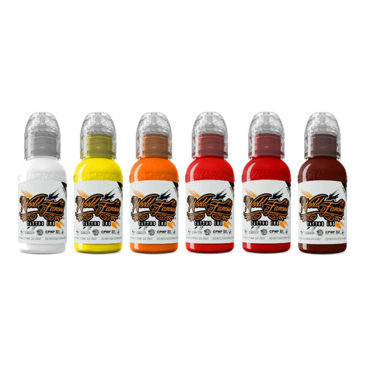 World Famous Ink - Melek Tastekin Red Neon Effect Series Set 30ml (1oz)