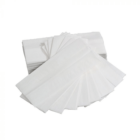 White C Fold Hand Towels - 2-ply