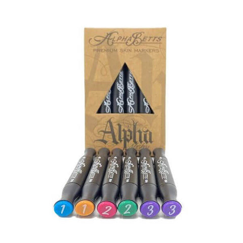Alpha Betts Premium Pack of 6 Markers