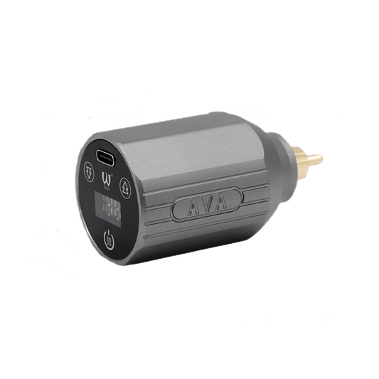 AVA W7 Wireless Power Supply available Magnum Tattoo Supplies UK - side angled view
