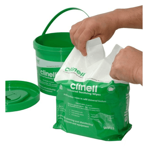 Clinell Universal Sanitising Wipes Bucket - Refill (225) - magnumtattoosupplies