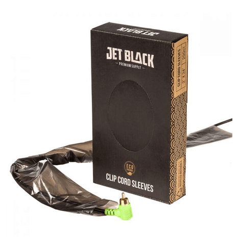 Jet Black - Clip Cord Sleeves - 200 Pack