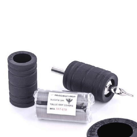 Knurled & Ribbed Silicone Gel Tattoo Grip Covers