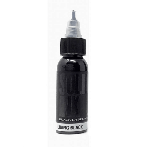 Solid Ink - 1oz Black Label Lining Black - magnumtattoosupplies