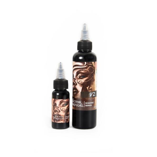 Short expiry Victor Portugal v2 4oz tattoo ink available from Magnum Tattoo Supplies - front view